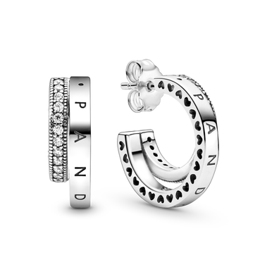 Pavé 密镶双环耳环